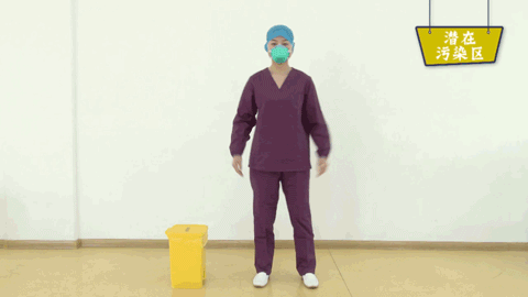 Standard steps for taking off disposable protective clothing